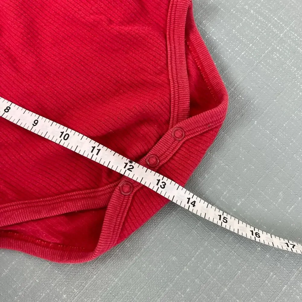 Vintage OshKosh B'gosh Ribbed Red Owl Bodysuit 6-9 Months